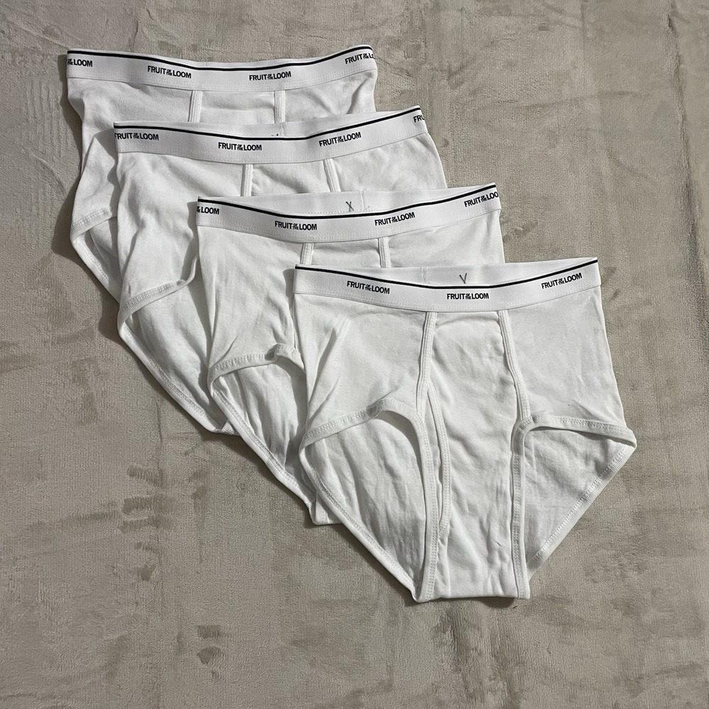 Vintage Fruit Of The Loom Briefs Size Large (36-38 in) 100% Cotton Tighty Whitey
